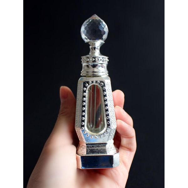 

1pc 10ml antiqued metal perfume bottle arab essential oils bottle with glass dropper middle east perfume oi qylviw