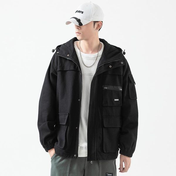 

2020 brand clothing casual warm black hooded winter jackets men's parkas bomber windbreakers coats