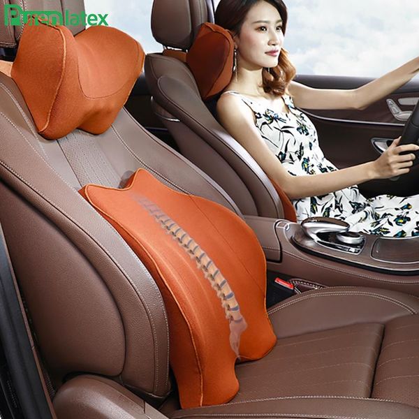

cushion/decorative pillow purenlatex comfort neck memory foam back cushion lumbar support fits car and office pad for lower pain relief