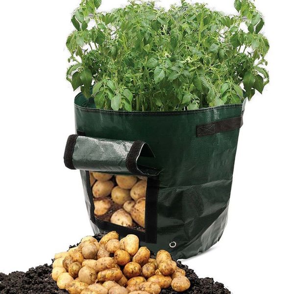 

2020 plant growing bag diy potato planting flower pot potato grow container planter pe cloth planting vegetable tomato gardening pot garden