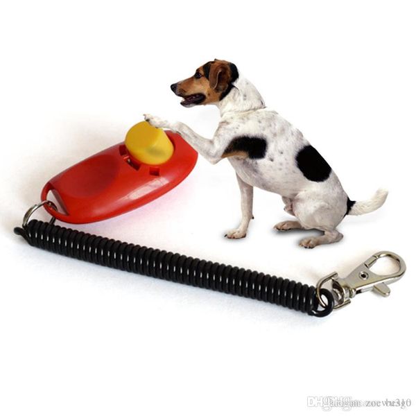 Portachiavi con suono regolabile portatile e cinturino da polso Training Clicker Multi colore Pet Dog Outdoor Training Clicker Fischio WDH0649 T03