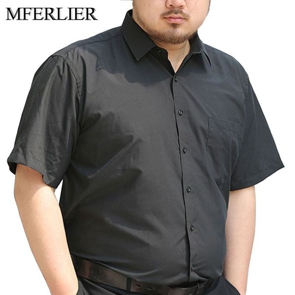 

summer plus size men shirt 5xl 6xl 7xl 8xl 9xl 10xl bust 164cm short sleeve large size men shirts, White;black
