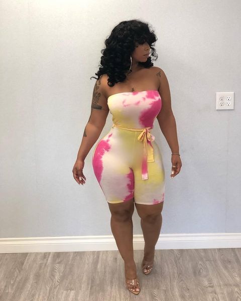 

j3ya rompers womens designer bandage paint graffiti jumpsuits summer open back clothing street style shorts skinny, Black;white