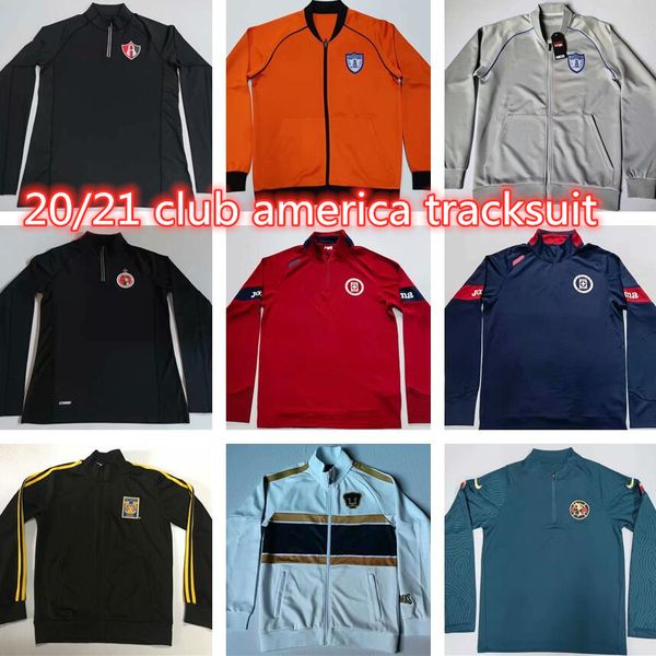 

new club america football tracksuit 2020 survetement fo xolos de tijuana tigres unam guadalajara chivas cruz azul soccer tracksuit, Black