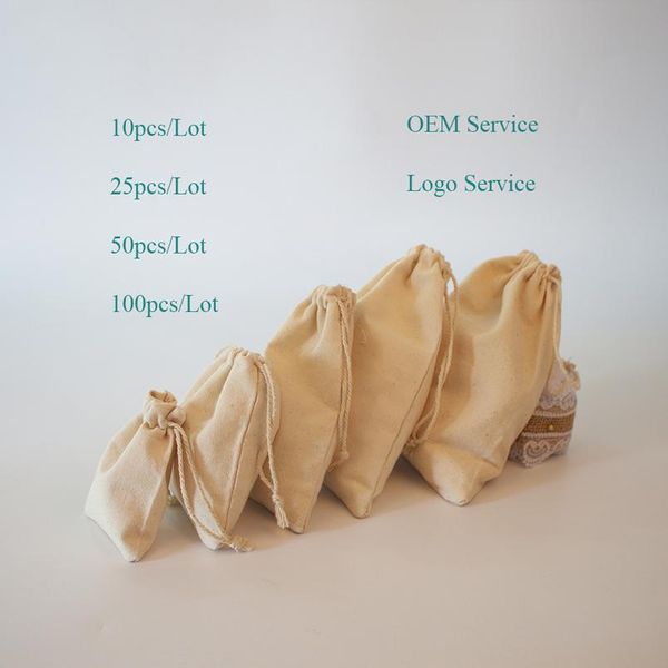 

7x9 9x12 10x15 13x18 15x20 drawstring natural canvas bag jewlery packing pouch jewlery organizer can do logo and cu wmtvwd