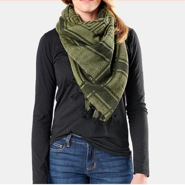 

cycling caps & masks tactical shemagh arabian desert shawl scarf cotton windproof warmer cover outdoor camping hunting men women1, Black