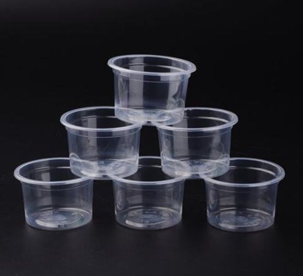 

5oz disposable jelly cup mini plastic round portion pudding mug transparent jello souffle jam scups with lids nt
