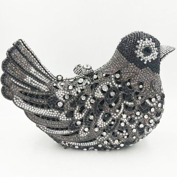 

evening bags xiyuan white crystal clutch purse clutches women black rhinestone chain messenger bag lady gemstone party handbags1