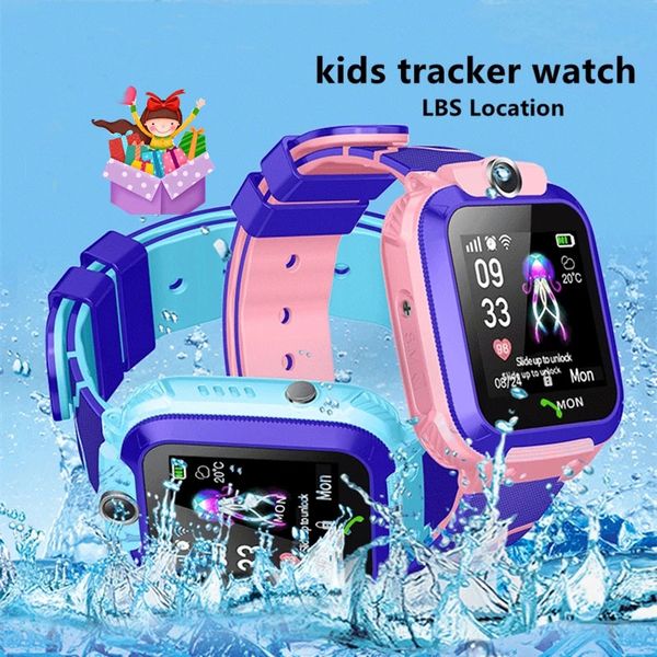 Q12 Kinder-Smartwatch für Kinder, LBS, SOS-Telefon, Uhren, Smartwatch mit SIM-Karte, Foto, wasserdicht, IP67, Kinderuhr, Geschenk für Jungen und Mädchen