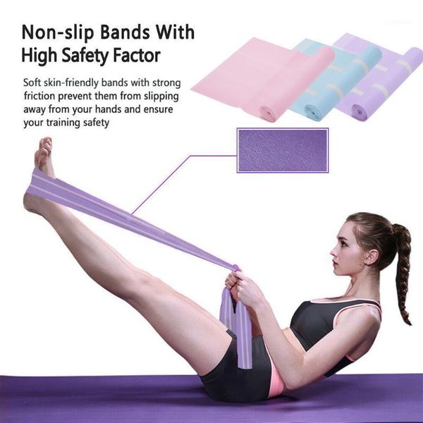 

non slip resistance band latex fitness equipment home yoga belt expander tension elastic loops training pilates gymnastics l04071