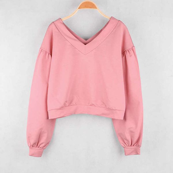 

solid color pullover women's sweater new 2020 spring casual short v-neck long sleeve loose top, Black;gray