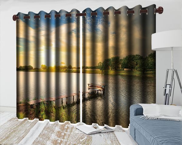 

luxury 3d curtains romantic scenery curtain hd digital printing interior decoration practical 3d blackout curtains