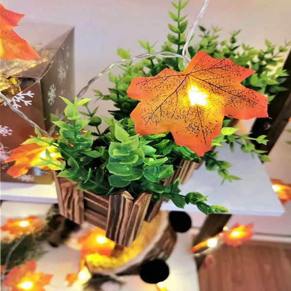 

artificial plants string light red leaf fairy light string maple leaves lamp garland lighting for outdoor christmas party dec swy bbyyfl