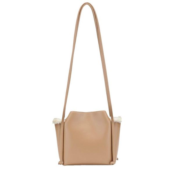 

cross body simple retro women's shoulder bag versatile pu solid color messenger