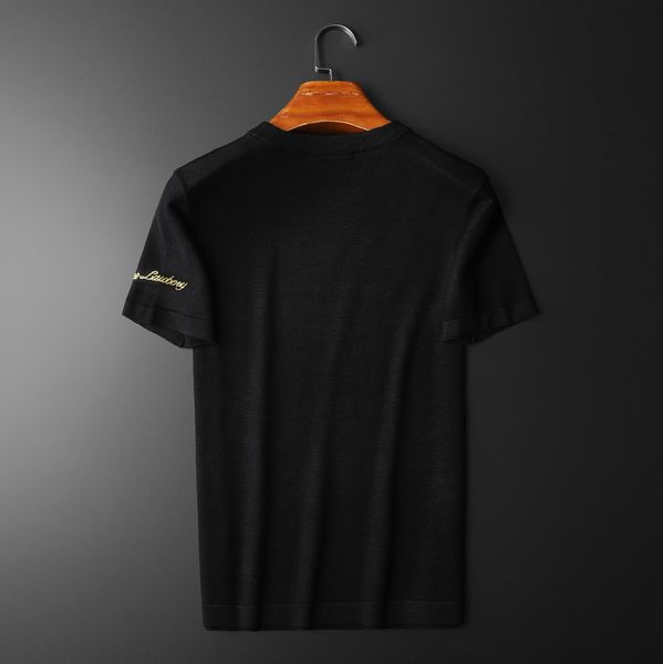 

2020 new designers t shirts mens summer casual mens designer t shirts short-sleeved rhinestone slim crew neck tee mercerized cotton, White;black