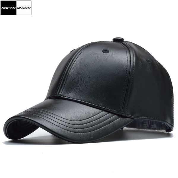 

northwood] solid winter leather baseball cap men branded snapback autumn warm black cap women bone masculino mens caps and hats 201019, Blue;gray