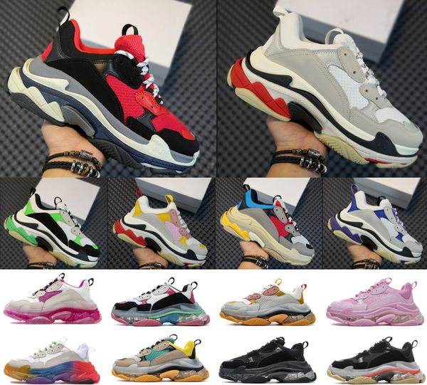 

2021 triple-s fashion paris men women 17fw triple s for black red white green casual dad shoes tennis increasing trainers sport sneakers