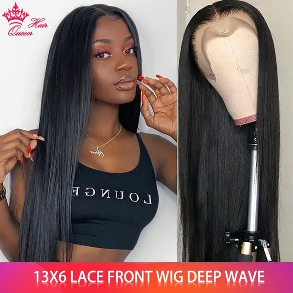 

queen hair brazilian 13x6 glueless lace front human hair wigs pre plucked for black women 10-24 inch fast ing, Black;brown