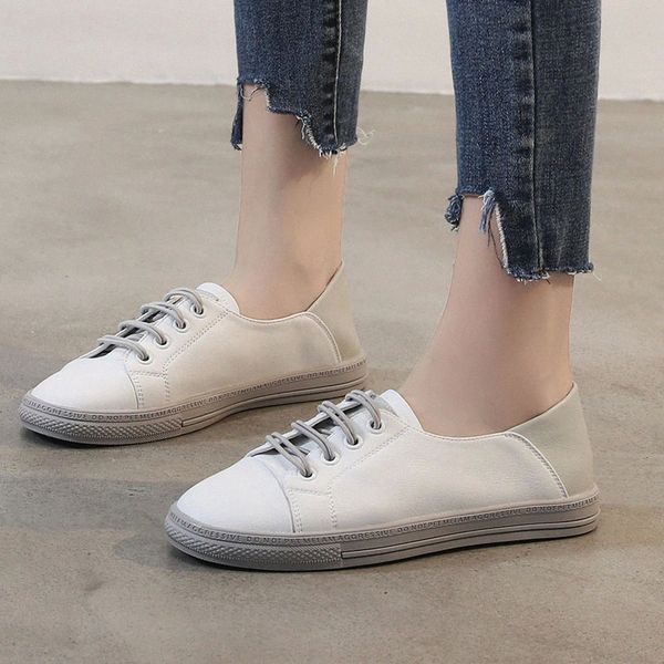 

women tenis feminino lace-up white shoes woman genuine leather female shoes casual women shoes sneakers #l54d