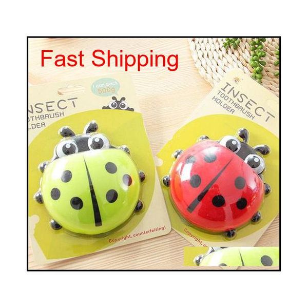 

new creative funny ladybug toothbrush holder suction hook cute cartoon sucker tooth brush holder bathroo qylrvj homes2007