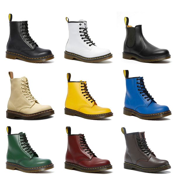 

д.р. стрижи мужчины женщины коричневые ботинки высокого качества, лыжи ботинки черный белый красное вино голубой наружных дизайнер мартин гл