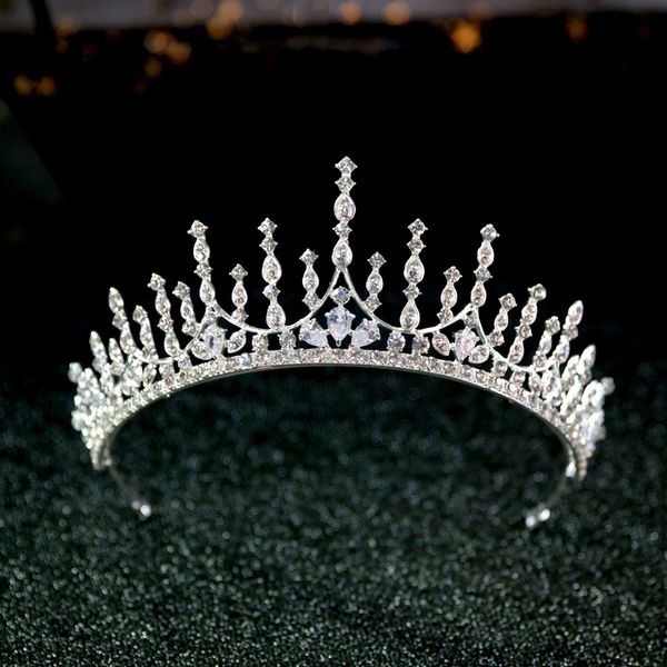 

fashion high-end atmosphere girl 18-year-old super fairy bride headdress 2020 new wedding crown simple, Silver