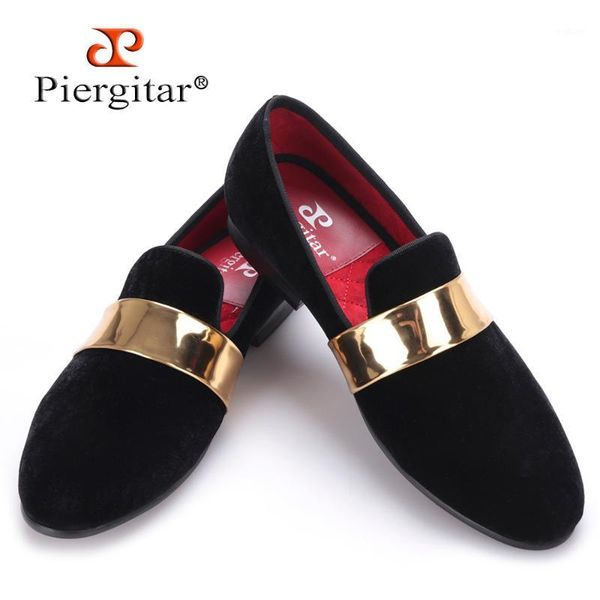 

new style handmade men velvet shoes with gold patent leather buckle fashion party and wedding men dress shoes men's flats1, Black