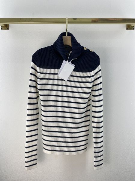 

autumn and winter high neck sweater, White