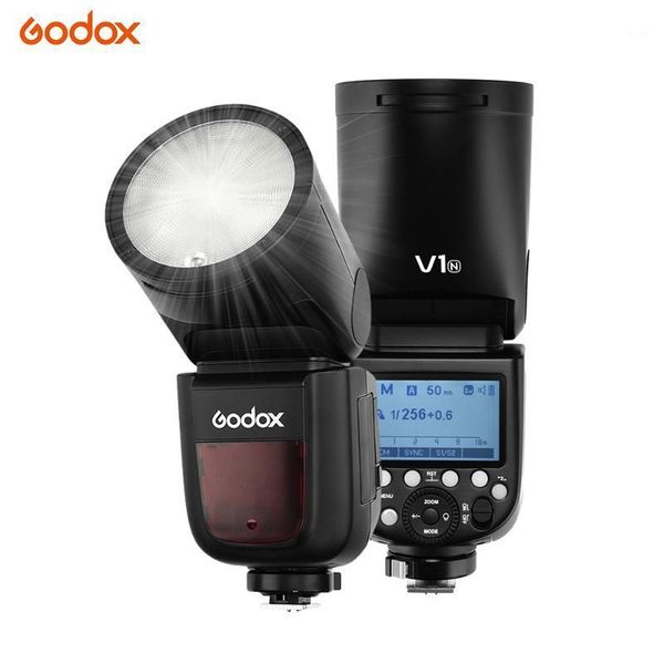 

godox v1n camera flash speedlite flash light wireless 2.4g for d5300 d750 d850 d7100 z7 camera for wedding portrait studio1