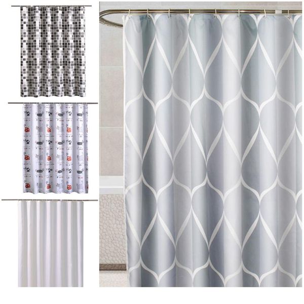 

waterproof bath curtain geometric printed bathroom shower curtain set with 12 hooks waterproof bathroom wmtlmi