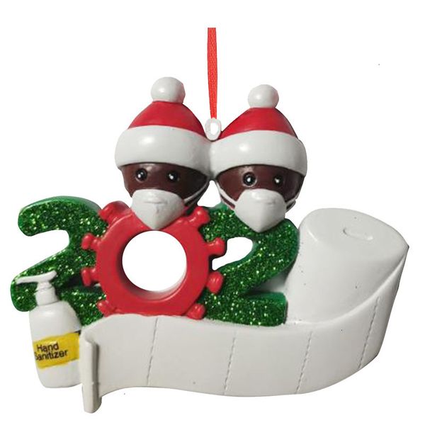 

2020 xmas christmas hanging ornaments family diy name quarantine tree decor black white 2 3 4 5 7 personalized family personalized