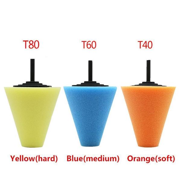 

3inch car polishing sponge conical shape wheel hub buffing tool for cleaning car tyr bbygfv