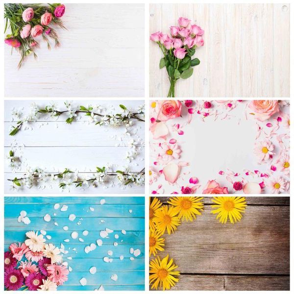 

background material pink flowers wooden board pography backdrops vinyl cloth for children lovers valentine's day wedding poshoot1