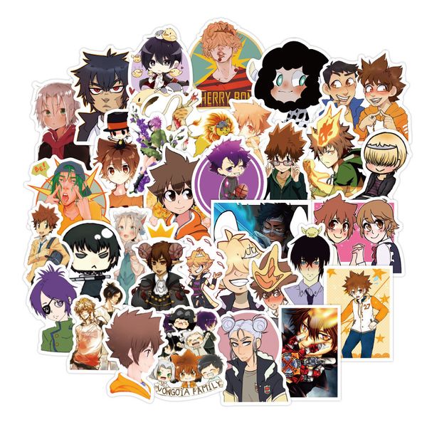 

100pcs/set hitman reborn anime small waterproof stickers for lapguitar pc case