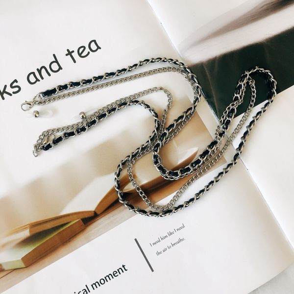 

2020 vintage double layers fashion women face mask chain mask lanyard holder sunglasses chain glasses accessories h jllups