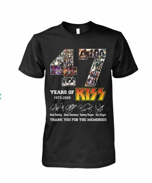 

usa 47 years of kiss thank you for the memories signatures t shirt 100 cotton sport hooded sweatshirt hoodie