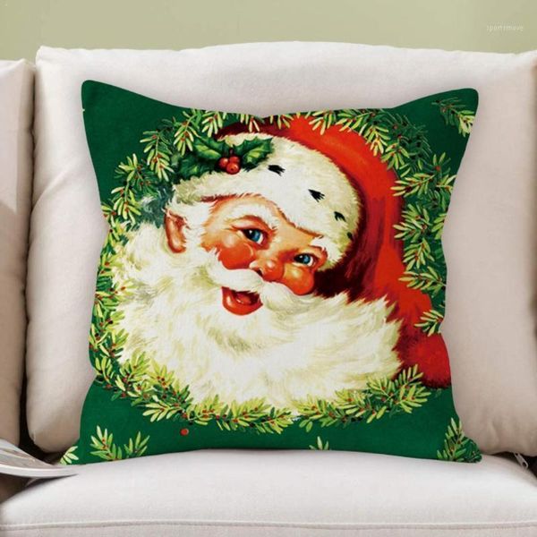 

cushion/decorative pillow christmas decorative pillowcases polyester claus decor home santa cartoon elk cover throw pillowcase p5t91