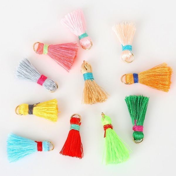 

20pcs colorful decorative silk tassel lace trim cotton fabric ribbon fringe drop handmade sewing curtains clothes accessories h sqcmno