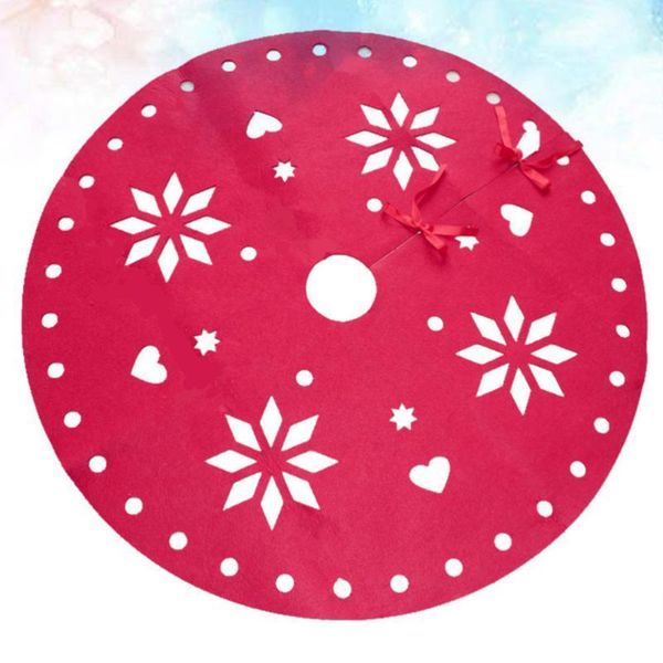 

christmas decorations 1pc tree skirt mat decorative durable creative felt snowflake for home office1