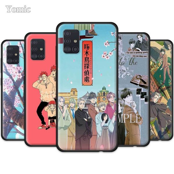 

для samsung galaxy a51 a50 a50 a71 a70 a42 a10 a20e a30 a40 a40 a42 a21s a41 a01 мягкие чехлы a41 a01 woodpecker detectives office tpu черна