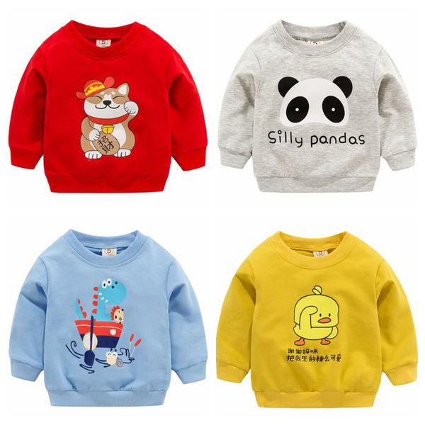 

2020 new spring sweater boys girl's long-sleeved t-shirt baby bottoming shirt cartoon children's clothing, Blue;gray