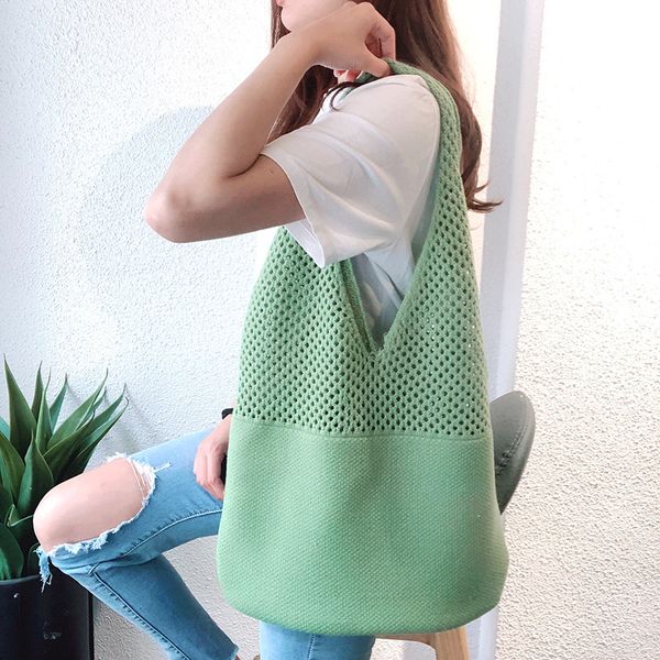 

youda casual hollow woven women shoulder bags designer knitting handbags large capacity totes summer beach bag big purses c1223