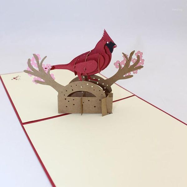 

3d greeting card birthday up cards laser cutout bird name message greeting card wedding birthday event party decorations1