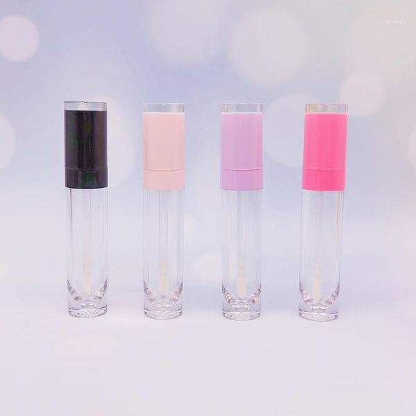 

pink/black cap 8ml empty clear lipgloss bottle mascara tube eyelashe growth oil container makeup cosmetics refillable bottle1