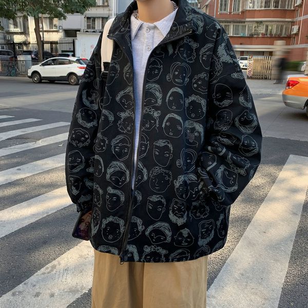 

spring 2021 men's new release youth's outer wear male non-iron jacket fashion vu4b, Black;brown