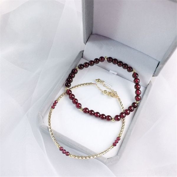 

exquisite 14k gold packagecolorless natural winered braceletwomen's braceleta set of birthday braceletwine bracelet gifts exquisite 14k, Golden;silver