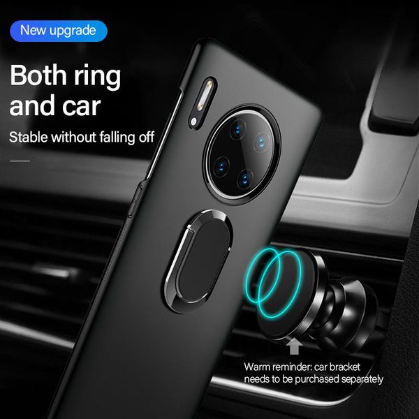 

ultra-thin magnetic holder silicone phone case for huawei mate 30 20 p40 p30 p20 lite pro honor stand finger ring bracket cover sqcrdx