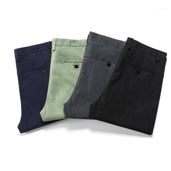 

fashion mens dress pants formal pants slim suit plaid business casual plus size wedding pant suits men trousers1, Black