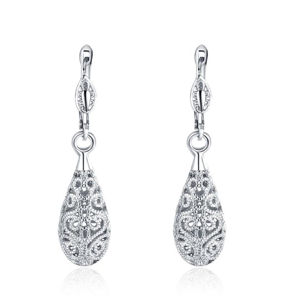 

2020brand new noble jewelry rose 18 k gold ornaments earrings creative water drop earrings ,european and american jewelry wholesale, Silver