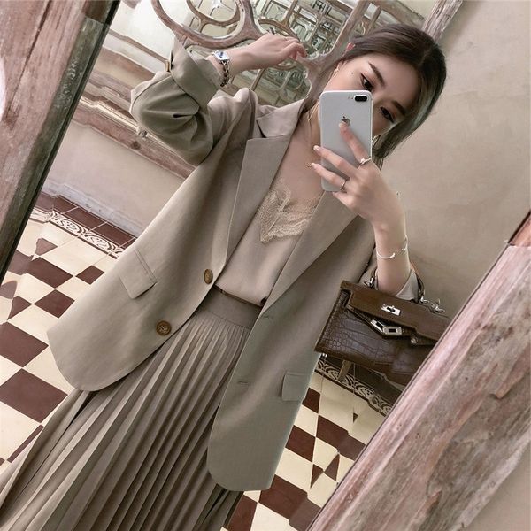 

autumn 2020 new qiuxin of foreign younger agetemperamentladyladyfashionsmall fragrancelight and familiar suit autumn 2020 new qiuxin style o, Gray